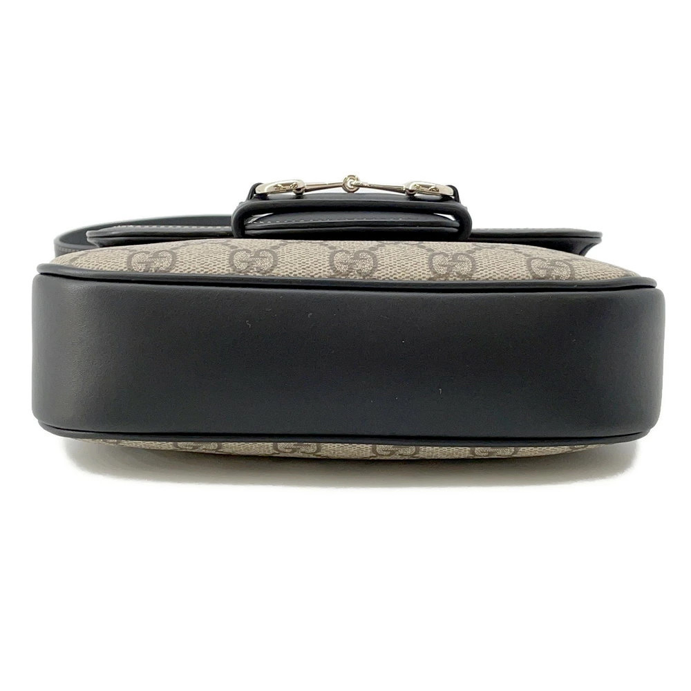 Gucci Soft Bag GG Shoulder Supreme Black Horsebit - Picture 3 of 12